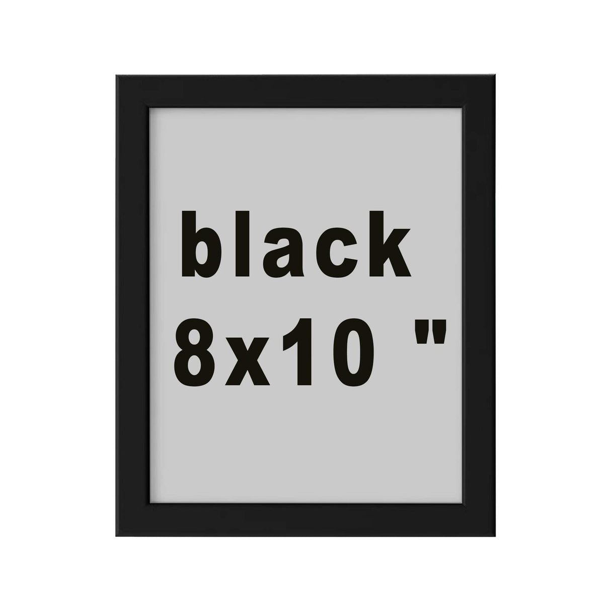 8x10" Black Frame with Plastic Front Protection – For Hanging or Standing, Compatible with ALFTA Adhesive Hook
