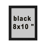 8x10" Black Frame with Plastic Front Protection – For Hanging or Standing, Compatible with ALFTA Adhesive Hook