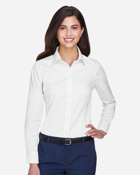 Devon & Jones® Womens Oxford Dress Shirt Cotton Polyester Classic Fit