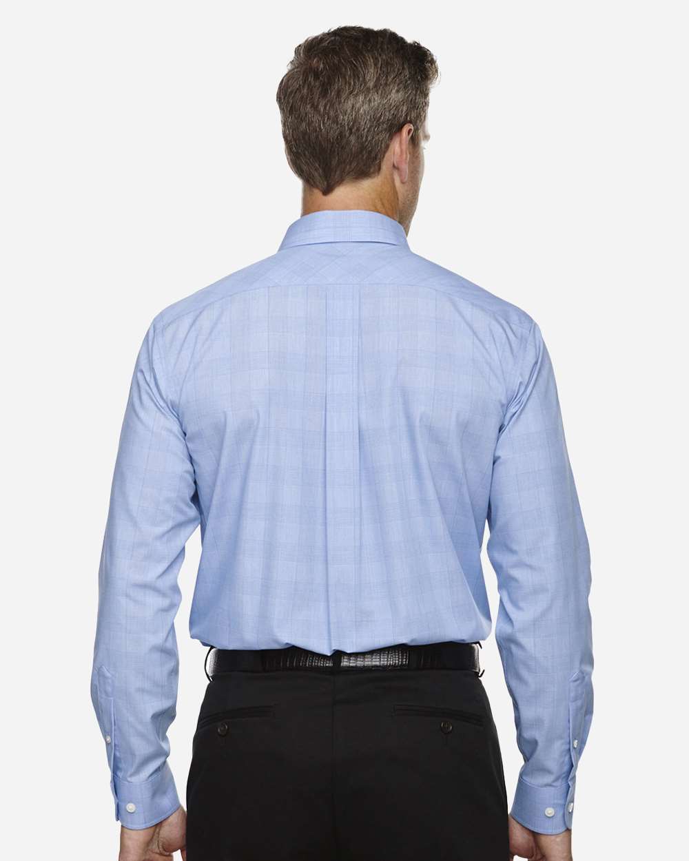 Devon & Jones® Mens Glen Plaid Dress Shirt Cotton Polyester Fit