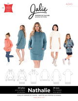Sewing Pattern Nathalie Funnel Neck Sweatshirt and Tunic by Jalie
