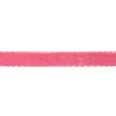 Pretty in Pink Single Face Velvet Ribbon - 0.5"