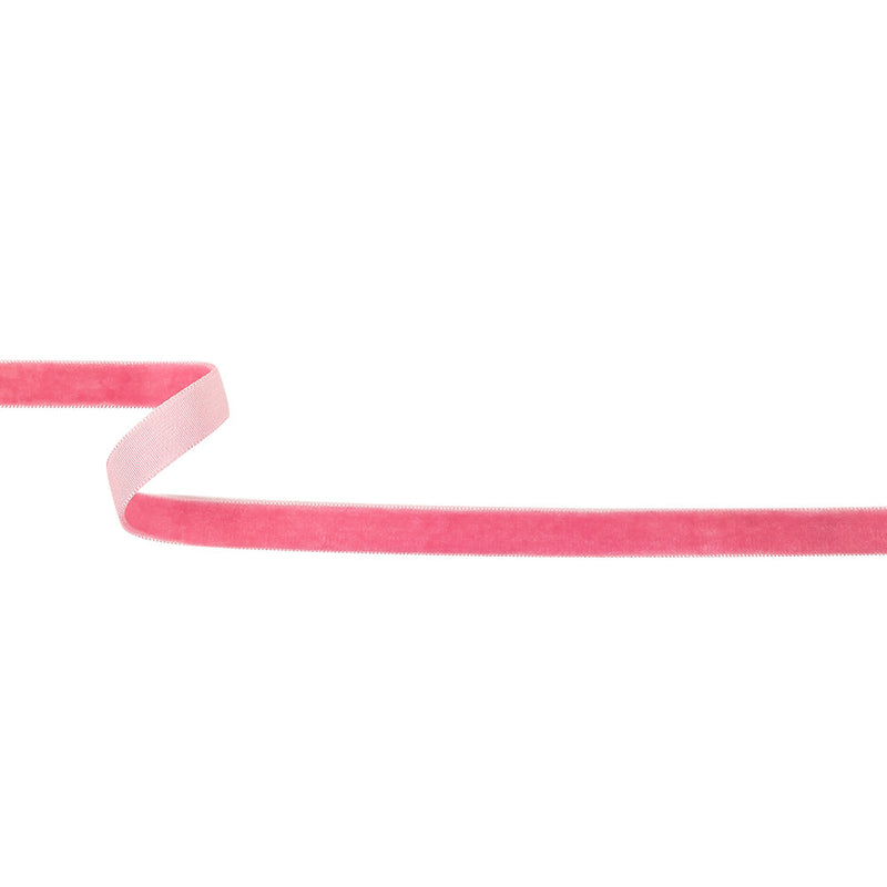 Pretty in Pink Single Face Velvet Ribbon - 0.5"