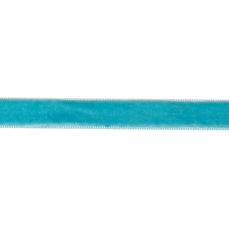 Blue Mist Single Face Velvet Ribbon - 0.5"