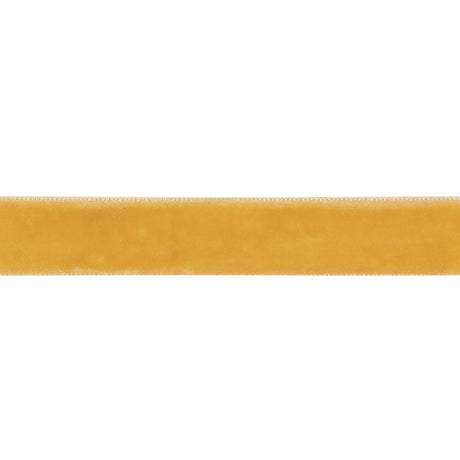 Yellow Single Face Velvet Ribbon - 0.625"
