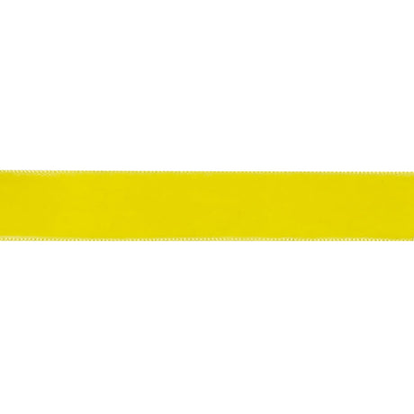 Lemon Yellow Single Face Velvet Ribbon - 0.625"