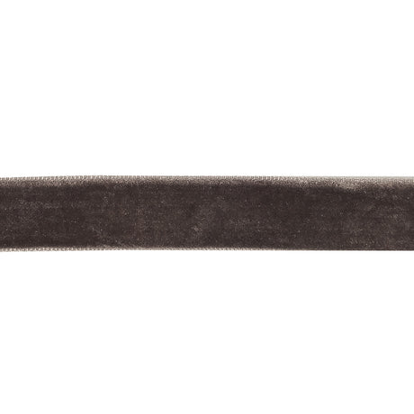 Iron Gray Single Face Velvet Ribbon - 0.625"
