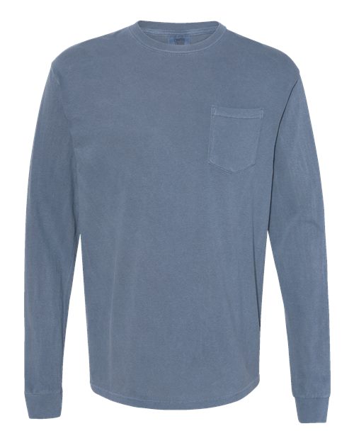 Comfort Colors Unisex Garment-Dyed Heavyweight Long Sleeve Pocket T-Shirt