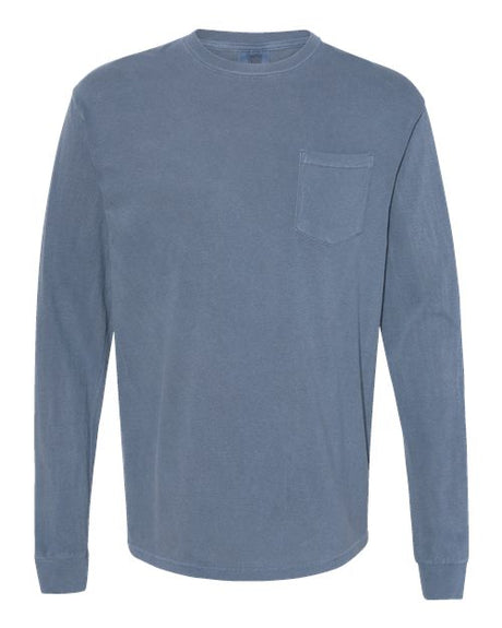 Comfort Colors Unisex Garment-Dyed Heavyweight Long Sleeve Pocket T-Shirt
