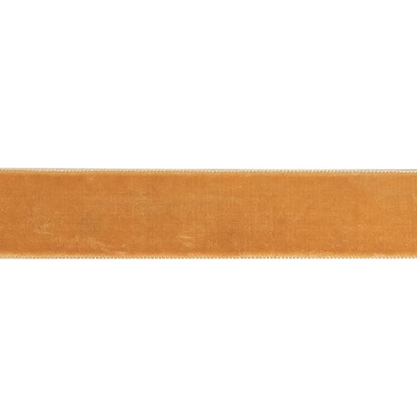 Toffee Single Face Velvet Ribbon - 0.75"
