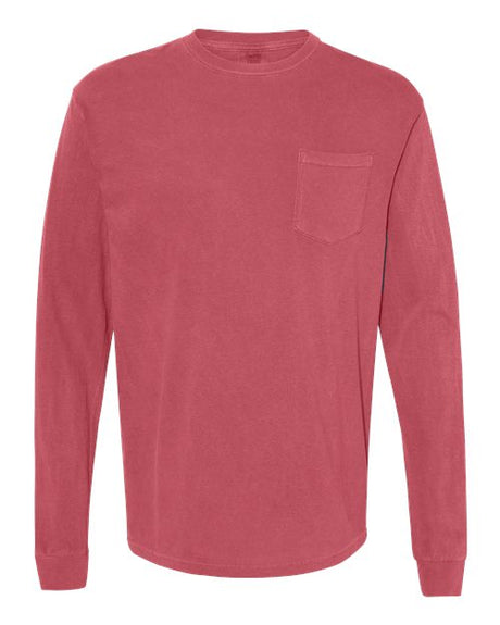 Comfort Colors Unisex Garment-Dyed Heavyweight Long Sleeve Pocket T-Shirt