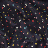 Stretch Cotton Sateen - Navy Pop Icons - Candy & Combat Print - Mood Exclusive Comic Collection