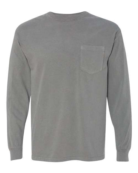 Comfort Colors Unisex Garment-Dyed Heavyweight Long Sleeve Pocket T-Shirt