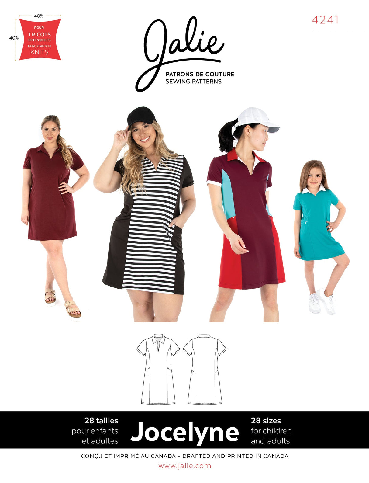 Sewing Pattern Jocelyne Polo Dress Pattern by Jalie