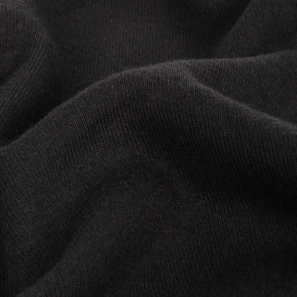 Cotton Tubular 1x1 Rib Knit - Black