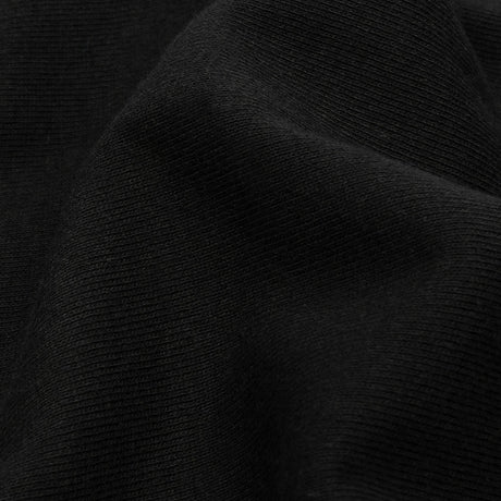 Faded Black Cotton Tubular 1x1 Rib Knit