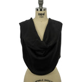 Faded Black Cotton Tubular 1x1 Rib Knit