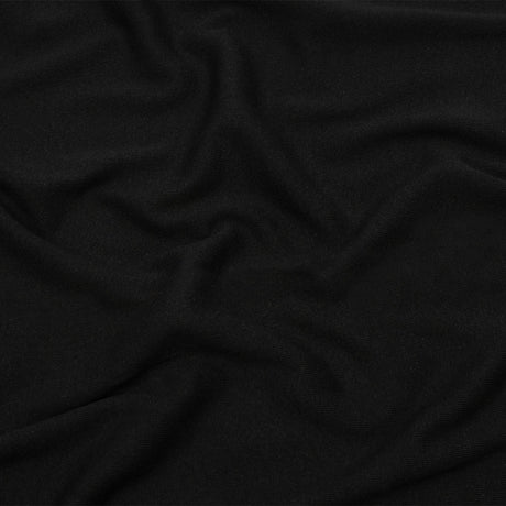 Faded Black Cotton Tubular 1x1 Rib Knit