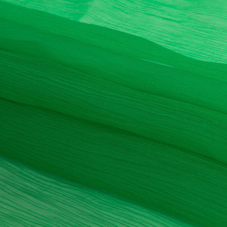 Oscar de la Renta Kelly Green Crinkled Silk Organza