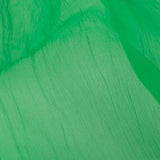 Oscar de la Renta Kelly Green Crinkled Silk Organza