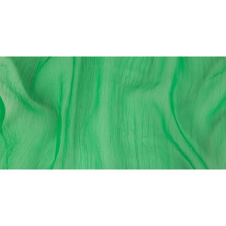 Oscar de la Renta Kelly Green Crinkled Silk Organza