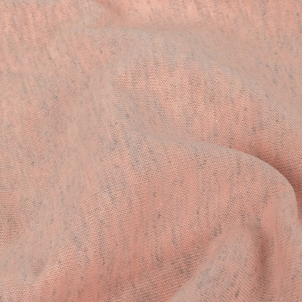 Heathered Rose Quartz and Gray Tubular Cotton Jersey