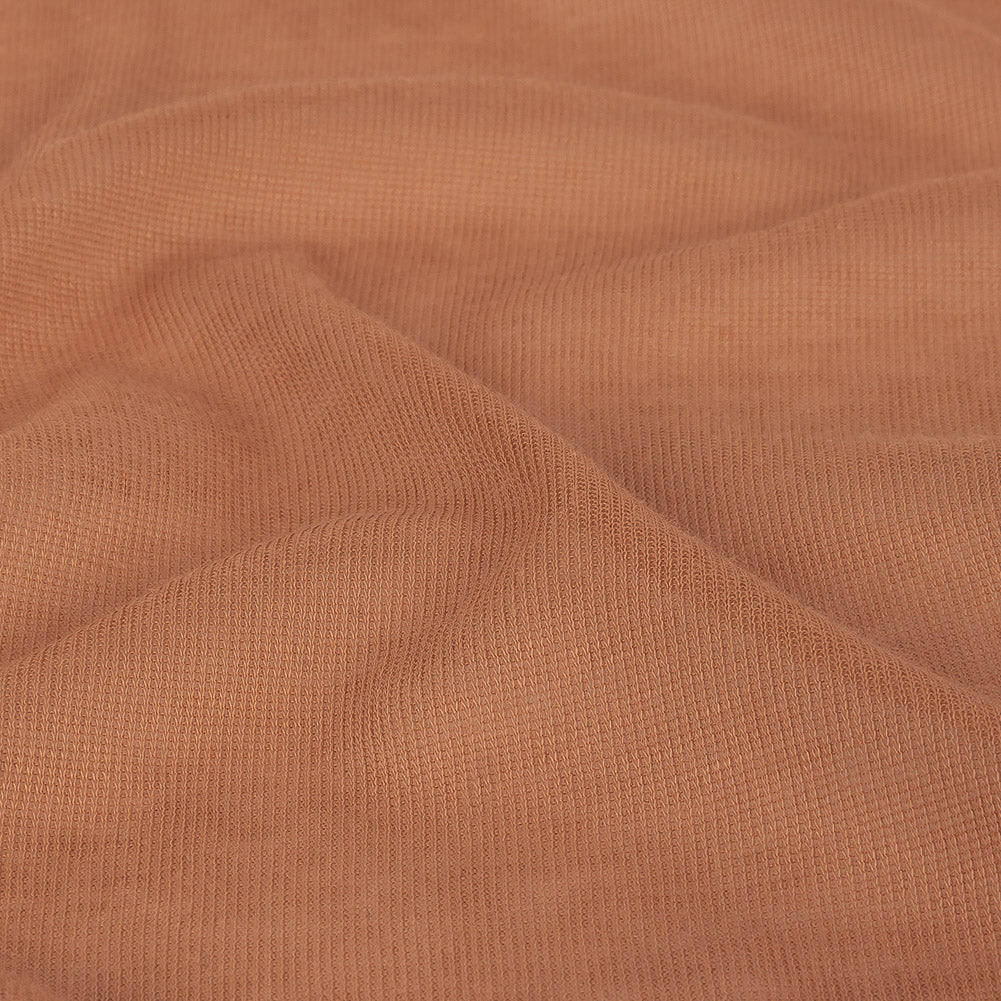 Italian Sandstone Lightweight Cotton Rib Knit