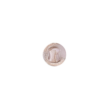 Pearlized Glamour Gold Shiny Dome Shaped Shank Back Button - 12L/7.5mm