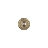 Translucent Citrine Abstract Radiating Shank Back Glass Button - 16L/10mm