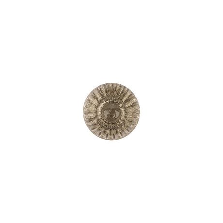 Translucent Citrine Abstract Radiating Shank Back Glass Button - 16L/10mm