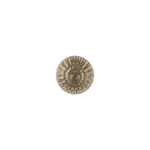 Translucent Citrine Abstract Radiating Shank Back Glass Button - 16L/10mm