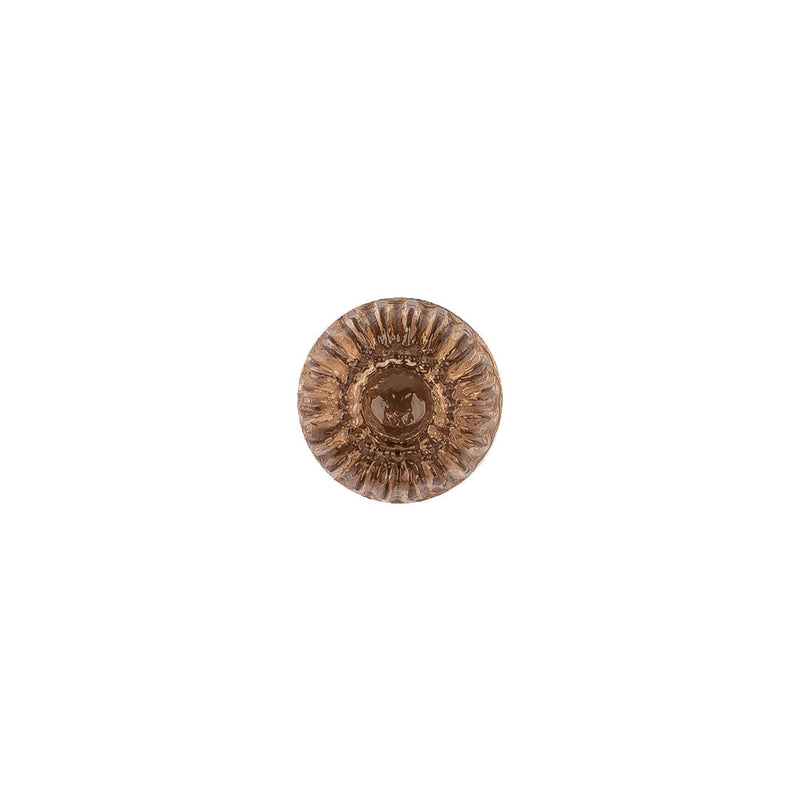 Translucent Golden Shadow Abstract Radiating Shank Back Glass Button - 16L/10mm