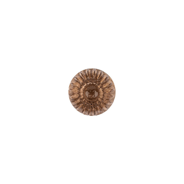 Translucent Golden Shadow Abstract Radiating Shank Back Glass Button - 16L/10mm