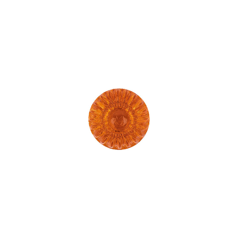 Translucent Vibrant Orange Abstract Radiating Shank Back Glass Button - 16L/10mm