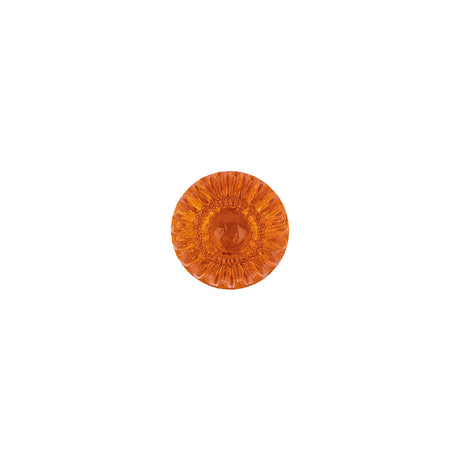 Translucent Vibrant Orange Abstract Radiating Shank Back Glass Button - 16L/10mm