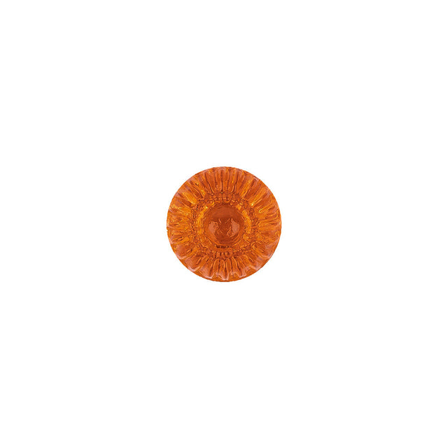 Translucent Vibrant Orange Abstract Radiating Shank Back Glass Button - 16L/10mm