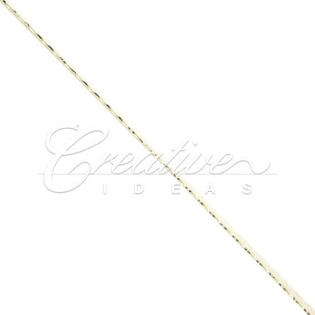 2Mm Rat-Tail (With Metallic Trim) - 200 Yards (Ivory/Silver)