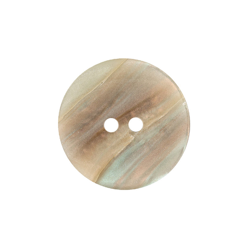 Beige, Peach and Baby Blue Iridescent 2-Hole Plastic Saucer Button - 36L/23mm