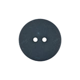 Dark Teal Blue Matte Low Convex 2-Hole Plastic Button - 36L/23mm