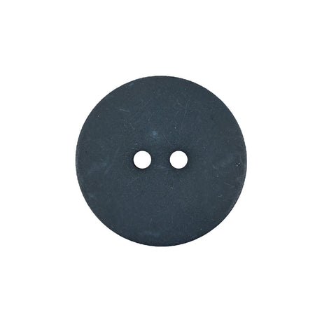 Dark Teal Blue Matte Low Convex 2-Hole Plastic Button - 36L/23mm