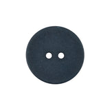 Dark Teal Blue Matte Low Convex 2-Hole Plastic Button - 36L/23mm