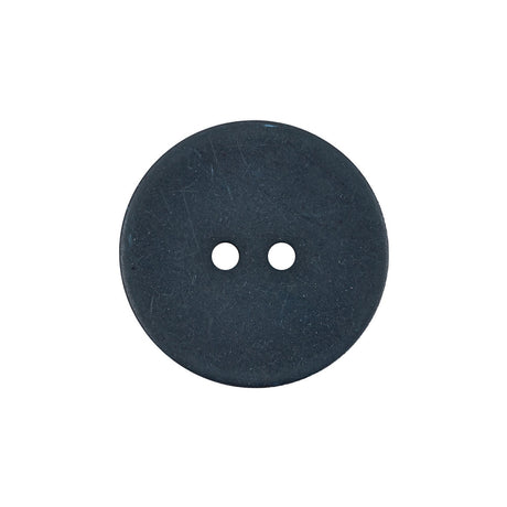 Dark Teal Blue Matte Low Convex 2-Hole Plastic Button - 36L/23mm