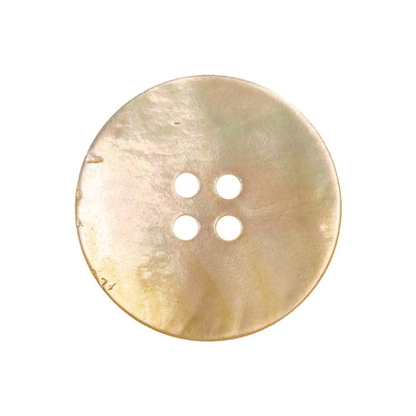 Iridescent Beige Doe 4-Hole Shallow Plate Coat Button - 40L/25.5mm