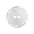Italian White and Translucent Swirl 2-Hole Shallow Plate Coat Button - 40L/25.5mm
