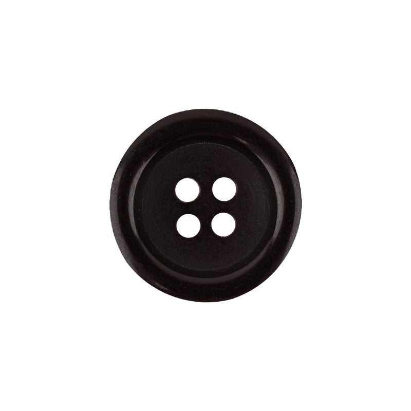 Famous NYC Designer Brown Shallow Plate 4-Hole Blazer Button - 32L/20mm