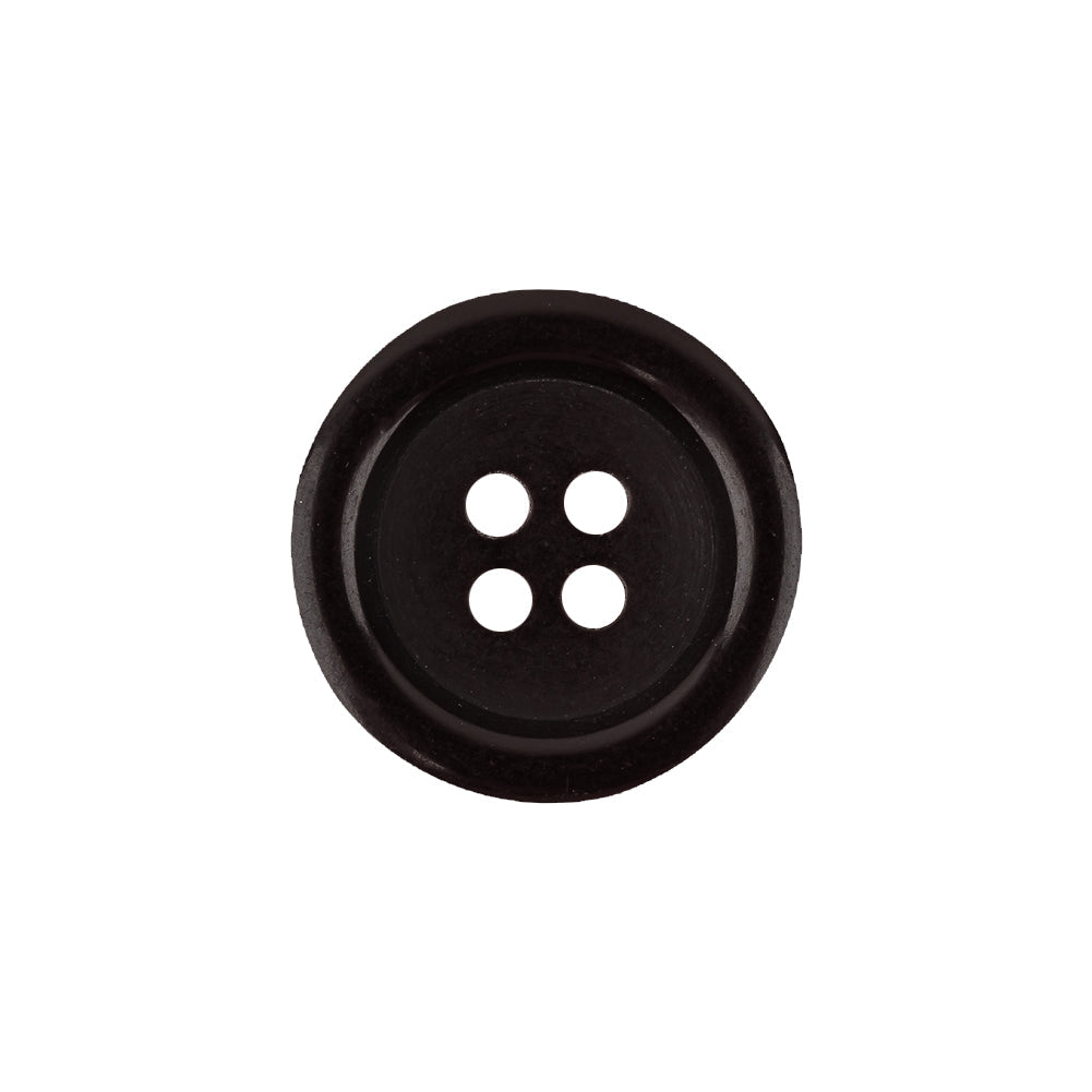 Famous NYC Designer Brown Shallow Plate 4-Hole Blazer Button - 32L/20mm