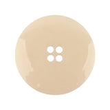 Italian Translucent Antique White Semi-Iridescent 4-Hole Plastic Blazer Button - 44L/28mm