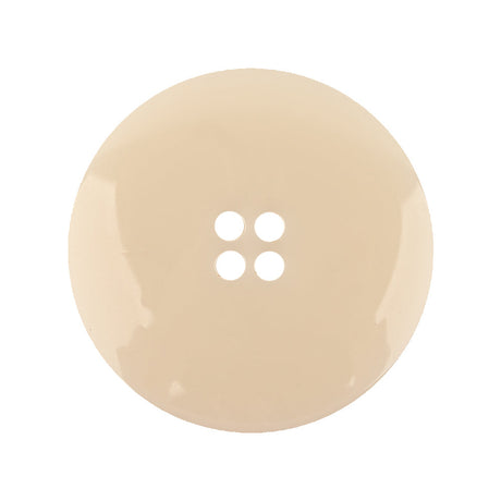 Italian Translucent Antique White Semi-Iridescent 4-Hole Plastic Blazer Button - 44L/28mm