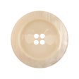 Italian Translucent Antique White Semi-Iridescent 4-Hole Plastic Blazer Button - 44L/28mm
