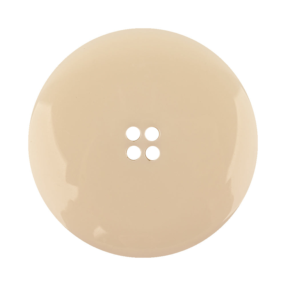 Italian Translucent Antique White Semi-Iridescent 4-Hole Plastic Blazer Button - 54L/34mm